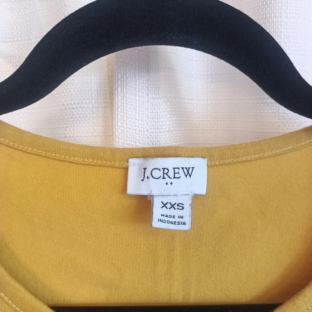 J. Crew‎ Women's Yellow/Floral Embroidered 100% Cotton Tank Top Size XXS